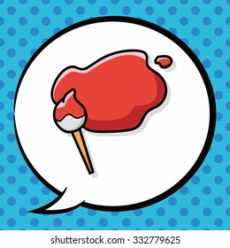 paintbrush doodle, speech bubble