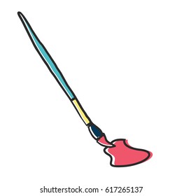 Paintbrush doodle. Vector illustration of a brush painting