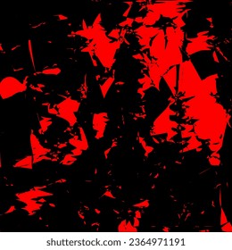 Paintbrush Drops Artwork, Abstract  Grunge Art Design Elements, Red Blots, Brush Strokes and Paintbrush Template Texture on White Paper, Isolated Vector illustration
