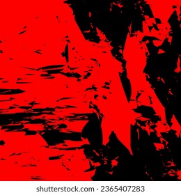 Paintbrush Drops Artwork, Abstract  Grunge Art Design Elements, Red Blots, Brush Strokes and Paintbrush Template Texture on White Paper, Isolated Vector illustration