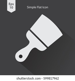 Paintbrush Flat Icon. Simple Sign Of Application Cleaner. Vector Illustrated Symbol