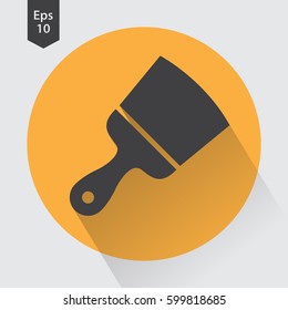 Paintbrush Flat Icon. Simple Sign Of Application Cleaner. Vector Illustrated Symbol