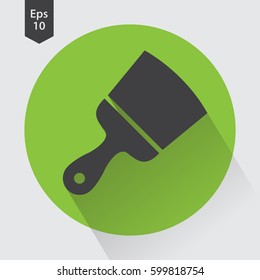 Paintbrush Flat Icon. Simple Sign Of Application Cleaner. Vector Illustrated Symbol