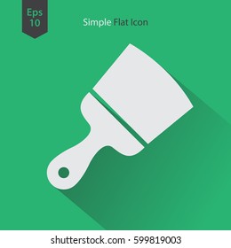 Paintbrush Flat Icon. Simple Sign Of Application Cleaner. Vector Illustrated Symbol