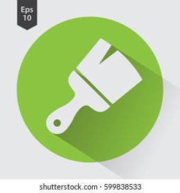 Paintbrush Flat Icon. Simple Sign Of Application Cleaner. Vector Illustrated Symbol
