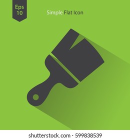 Paintbrush Flat Icon. Simple Sign Of Application Cleaner. Vector Illustrated Symbol