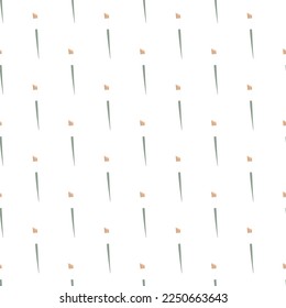 Paintbrush in flat style seamless pattern. School vector print. Hobby concept.