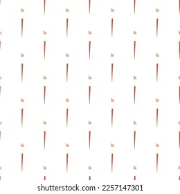 Paintbrush in flat style seamless pattern. School vector print. Hobby concept.