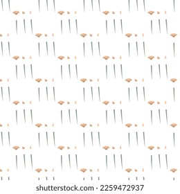 Paintbrush in flat style seamless pattern. School vector print. Hobby concept.