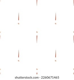 Paintbrush in flat style seamless pattern. School vector print. Hobby concept.