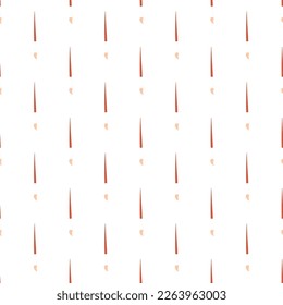 Paintbrush in flat style seamless pattern. School vector print. Hobby concept.