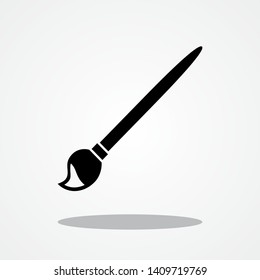 Paintbrush Glyph Icon with Gray Shadow