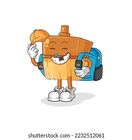el pincel va al vector escolar. personaje de caricatura