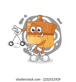 the paintbrush hypnotizing cartoon. cartoon mascot vector
