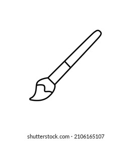 Paintbrush  Icon  in black line style icon, style isolated on white background