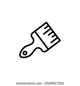 Paintbrush icon Black and white outline vector