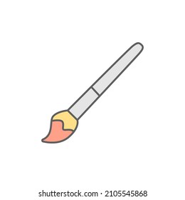 Paintbrush  Icon  in color icon, isolated on white background 