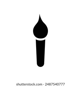 paintbrush icon, paintbrush computer mouse cursor, click paintbrush pointer black and white style