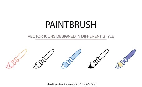 Paintbrush icon design with white background stock illustration