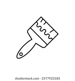 Paintbrush icon Flat illustration sign