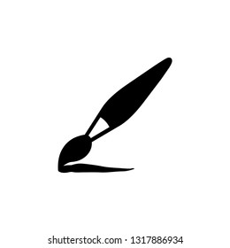 Paintbrush Icon In Flat Style Vector For Apps, UI, Websites. Black Icon Vector Illustration.