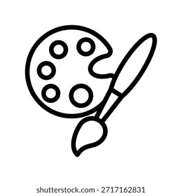 Paintbrush icon illustration vector design template