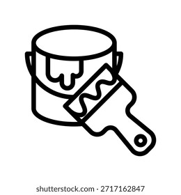 Paintbrush icon illustration vector design template