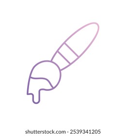 Paintbrush icon isolated on a white background. Vector illustration.