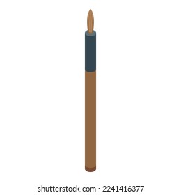 Paintbrush icon isometric vector. Eye brush. Fan tool