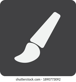 Paintbrush icon on a dark grey background