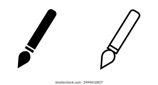 Paint-brush icon on white background
