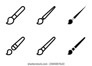 paintbrush icon set design template