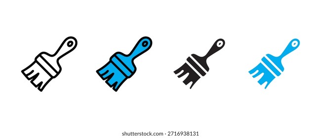 Paintbrush icon set vector on white background. painting, drawing, artistic symbol. vector illustration.