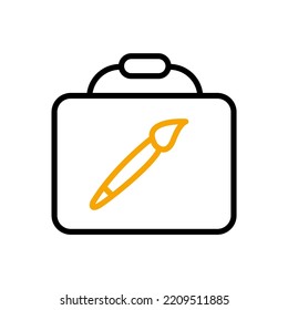 Paintbrush icon. Simple element illustration. Paintbrush concept outline symbol design.