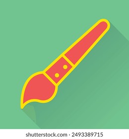 paintbrush icon, simple linear, vector illustration