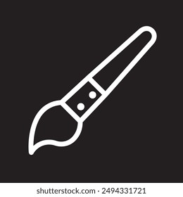 paintbrush icon, simple linear, vector illustration