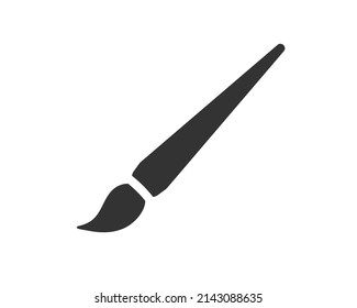 Paintbrush Icon Symbol Shape. Paint Logo Sign Silhouette. Vector Illustration Image. Isolated On White Background.