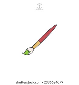 Paintbrush icon symbol vector illustration isolated on white background