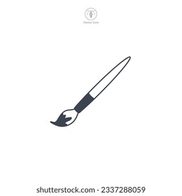 Icono de pincel ilustración vectorial aislada en fondo blanco
