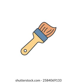 Paintbrush icon symbol vector illustration isolated on white background