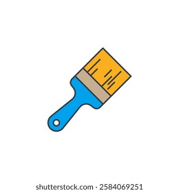 Paintbrush icon symbol vector illustration isolated on white background