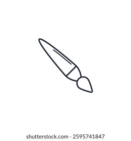 Paintbrush icon symbol vector sign isolated on white background illustration for graphic and web design