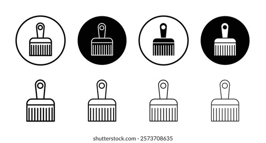 Paintbrush icon Thin line art isolated