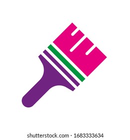 Paintbrush icon vector design templates on white background