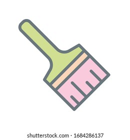 Icono de pincel plantillas de diseño vectorial en fondo blanco