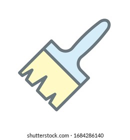 Icono de pincel plantillas de diseño vectorial en fondo blanco