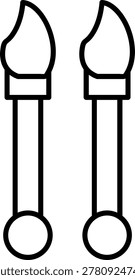 Paintbrush Icon Vector Element line icon design vector icons