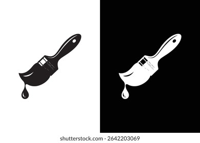 Paintbrush icon vector on White Background ,Vector Art Illustration on white background.
