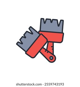 paintbrush icon. vector.Editable stroke.linear style sign for use web design,logo.Symbol illustration.