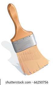 Paintbrush isolated on white background. Stylish bright Vector Illustration